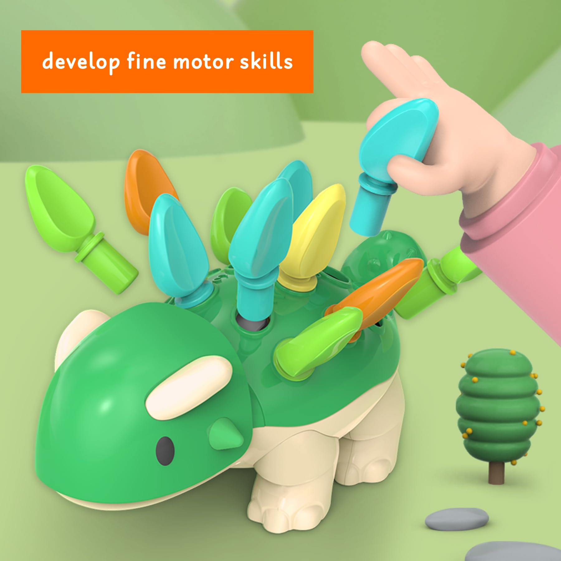 Dinosaur Fine Motor Toy for Toddlers – Educational Sensory Game for Ages 1–4-Windsor Avenue Toys