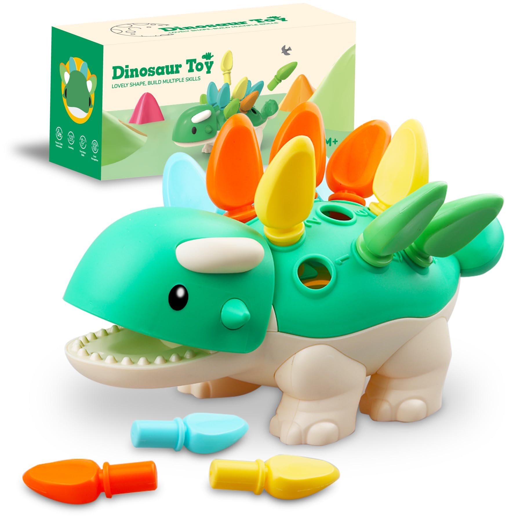 Dinosaur Fine Motor Toy for Toddlers – Educational Sensory Game for Ages 1–4-Windsor Avenue Toys