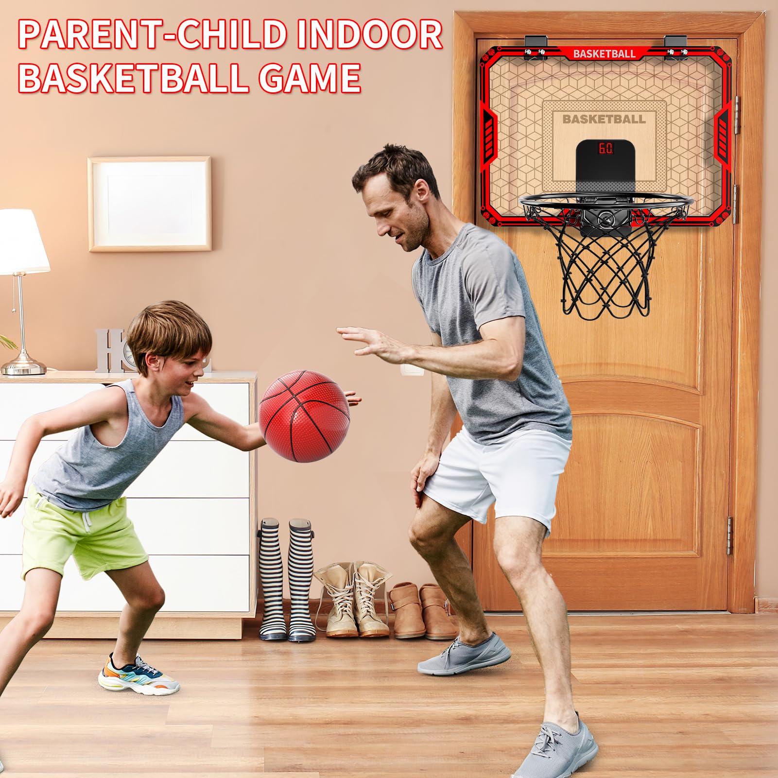 Indoor Basketball Hoop for Kids – Scoreboard & 4 Balls – Ages 3–12-Windsor Avenue Toys