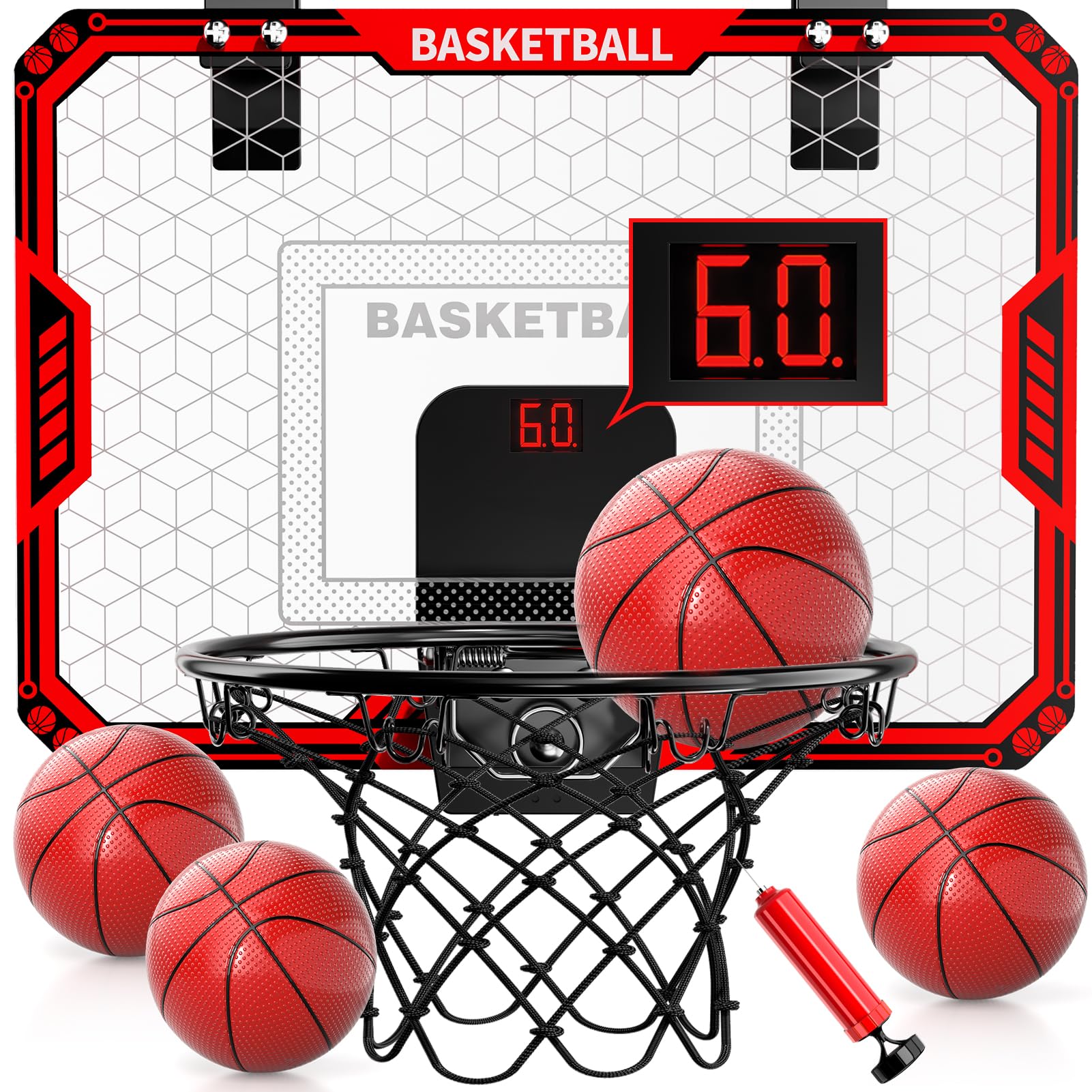 Indoor Basketball Hoop for Kids – Scoreboard & 4 Balls – Ages 3–12-Windsor Avenue Toys
