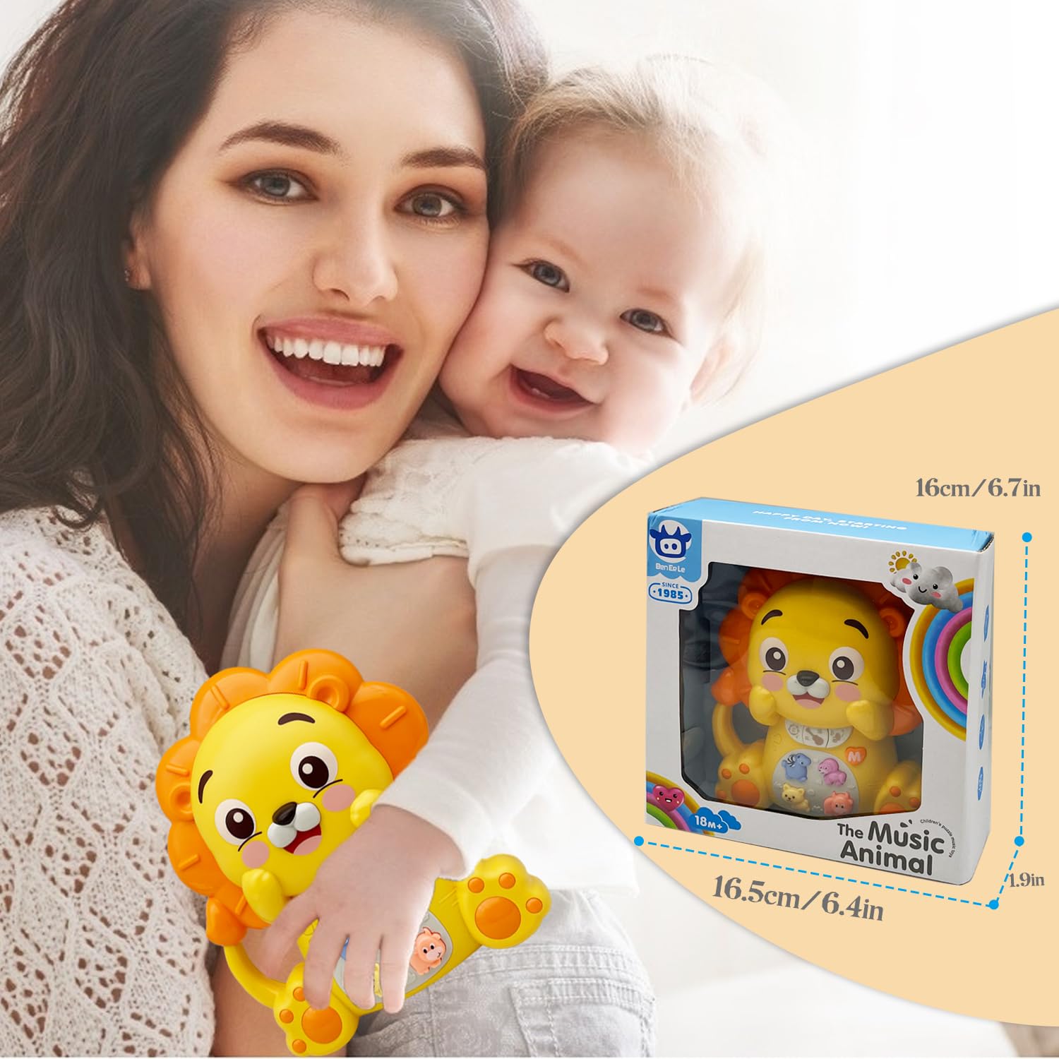 Lion Musical Piano Toy for Toddlers – Light-Up Educational Toy for Ages 6–36 Months-Windsor Avenue Toys