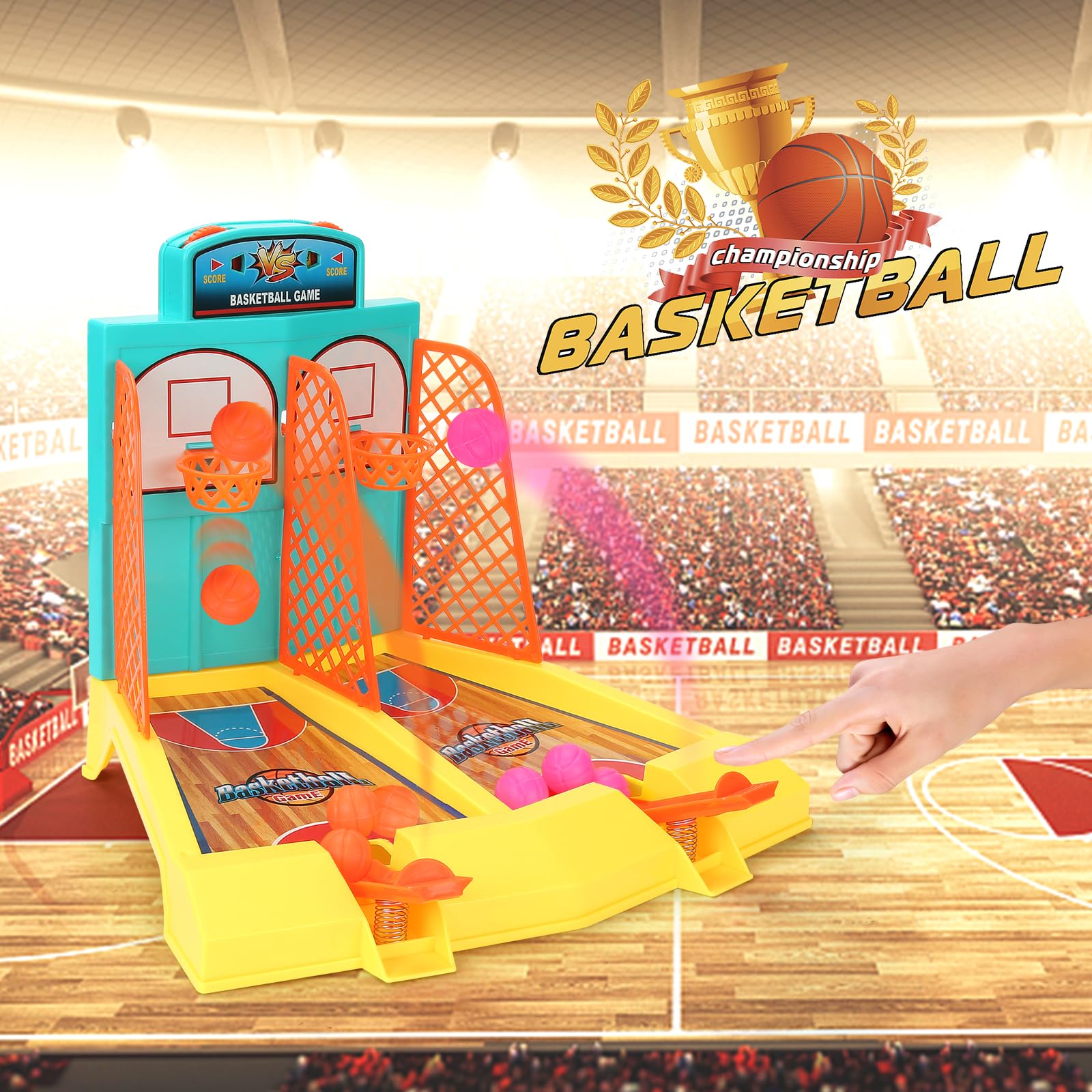 Tabletop Basketball Game – 2-Player Indoor Shooting Toy with 6 Balls – Ages 8–12-Windsor Avenue Toys