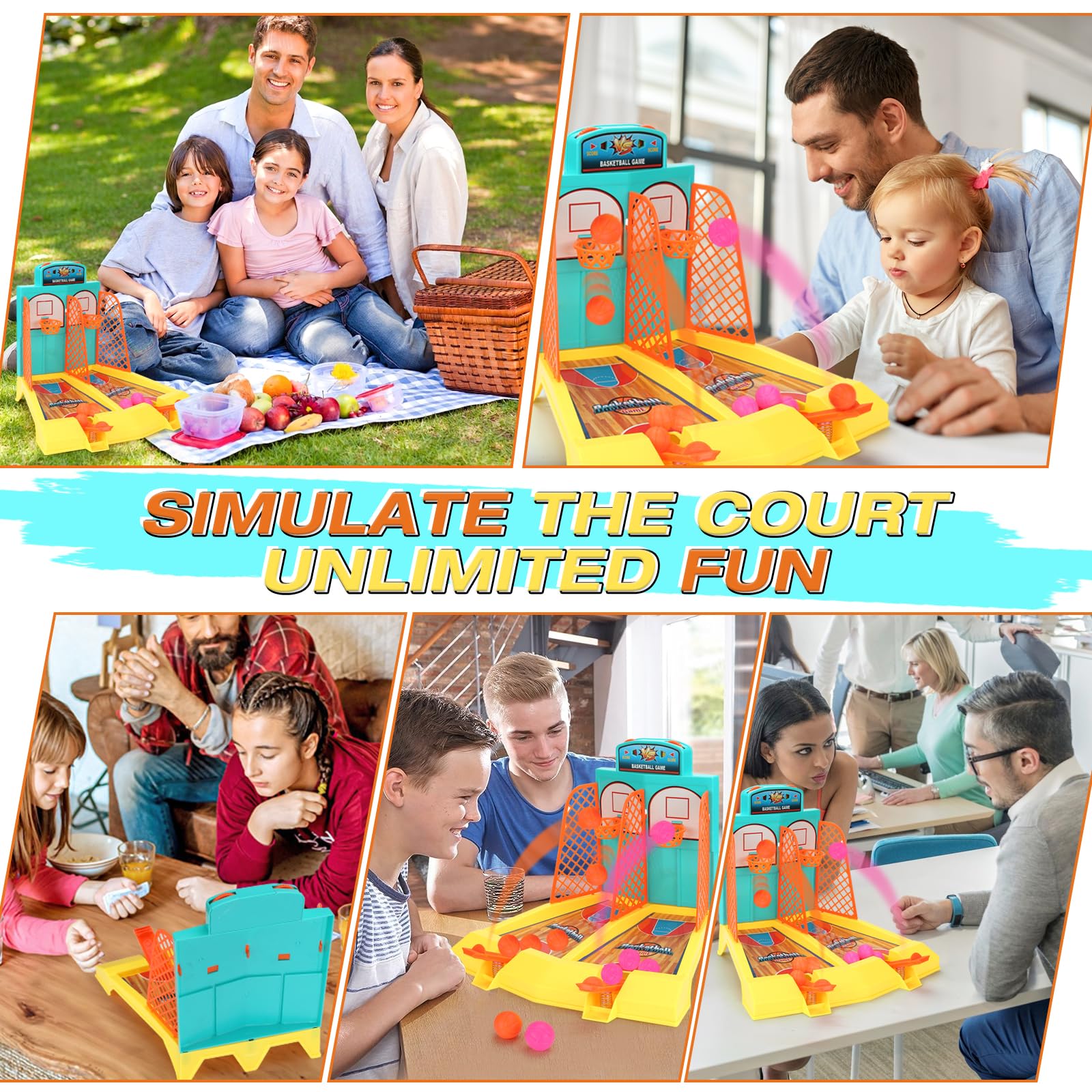 Tabletop Basketball Game – 2-Player Indoor Shooting Toy with 6 Balls – Ages 8–12-Windsor Avenue Toys