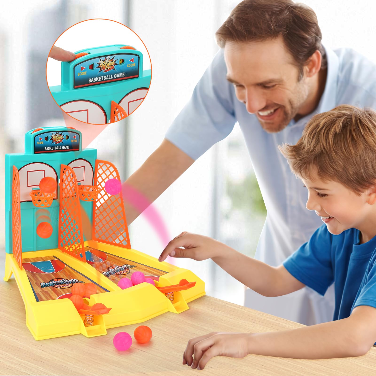 Tabletop Basketball Game – 2-Player Indoor Shooting Toy with 6 Balls – Ages 8–12-Windsor Avenue Toys