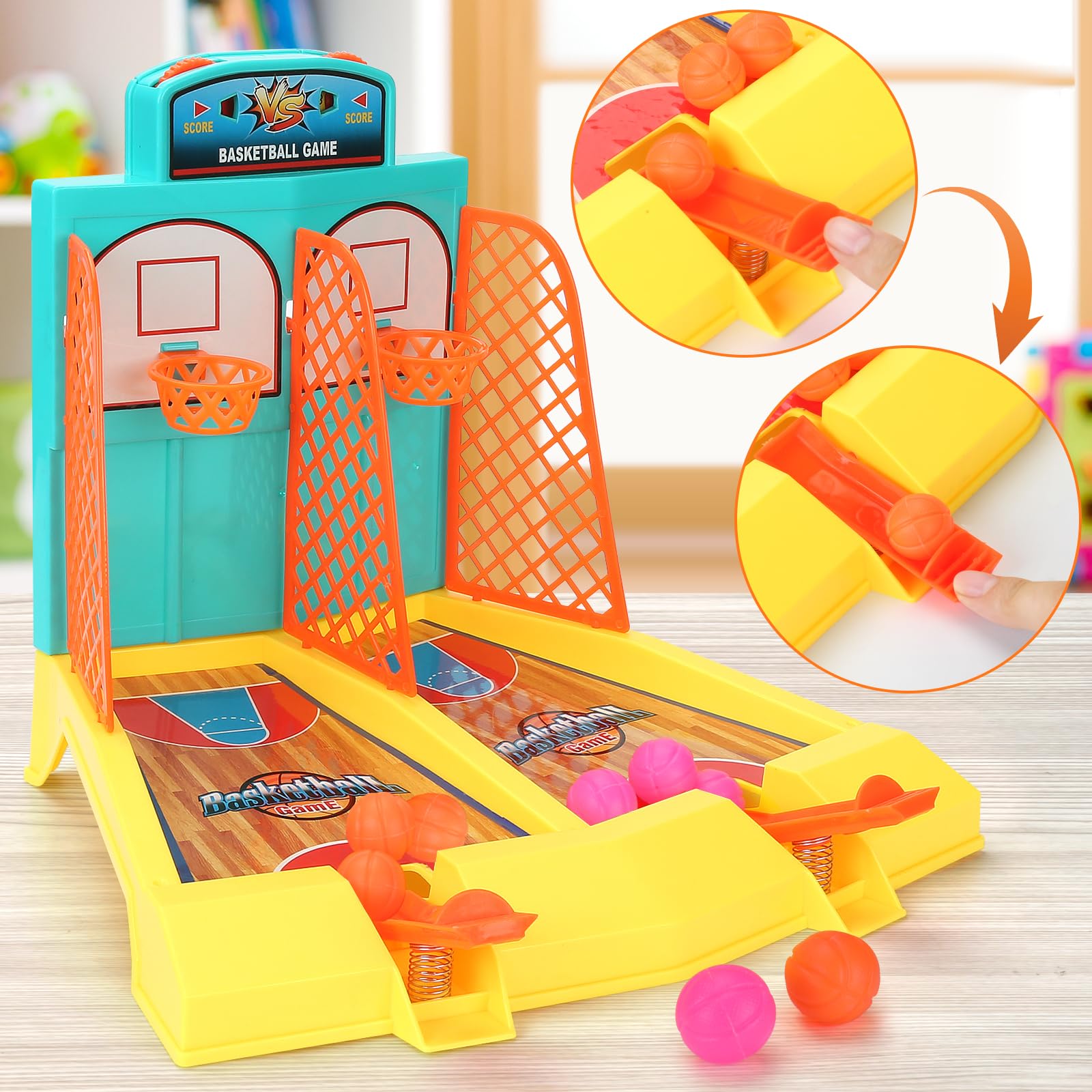 Tabletop Basketball Game – 2-Player Indoor Shooting Toy with 6 Balls – Ages 8–12-Windsor Avenue Toys