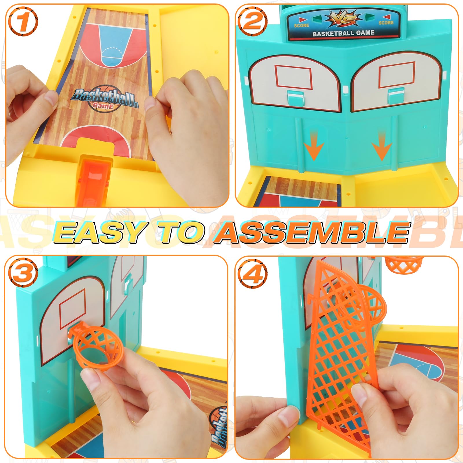 Tabletop Basketball Game – 2-Player Indoor Shooting Toy with 6 Balls – Ages 8–12-Windsor Avenue Toys