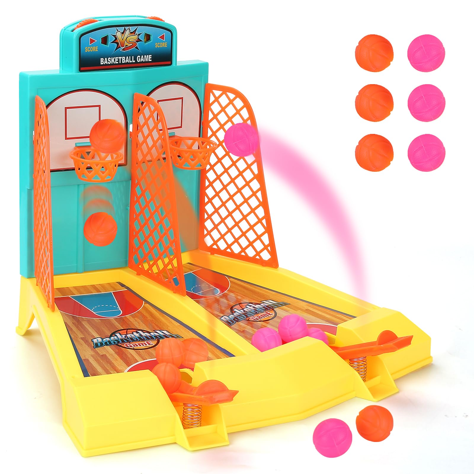 Tabletop Basketball Game – 2-Player Indoor Shooting Toy with 6 Balls – Ages 8–12-Windsor Avenue Toys