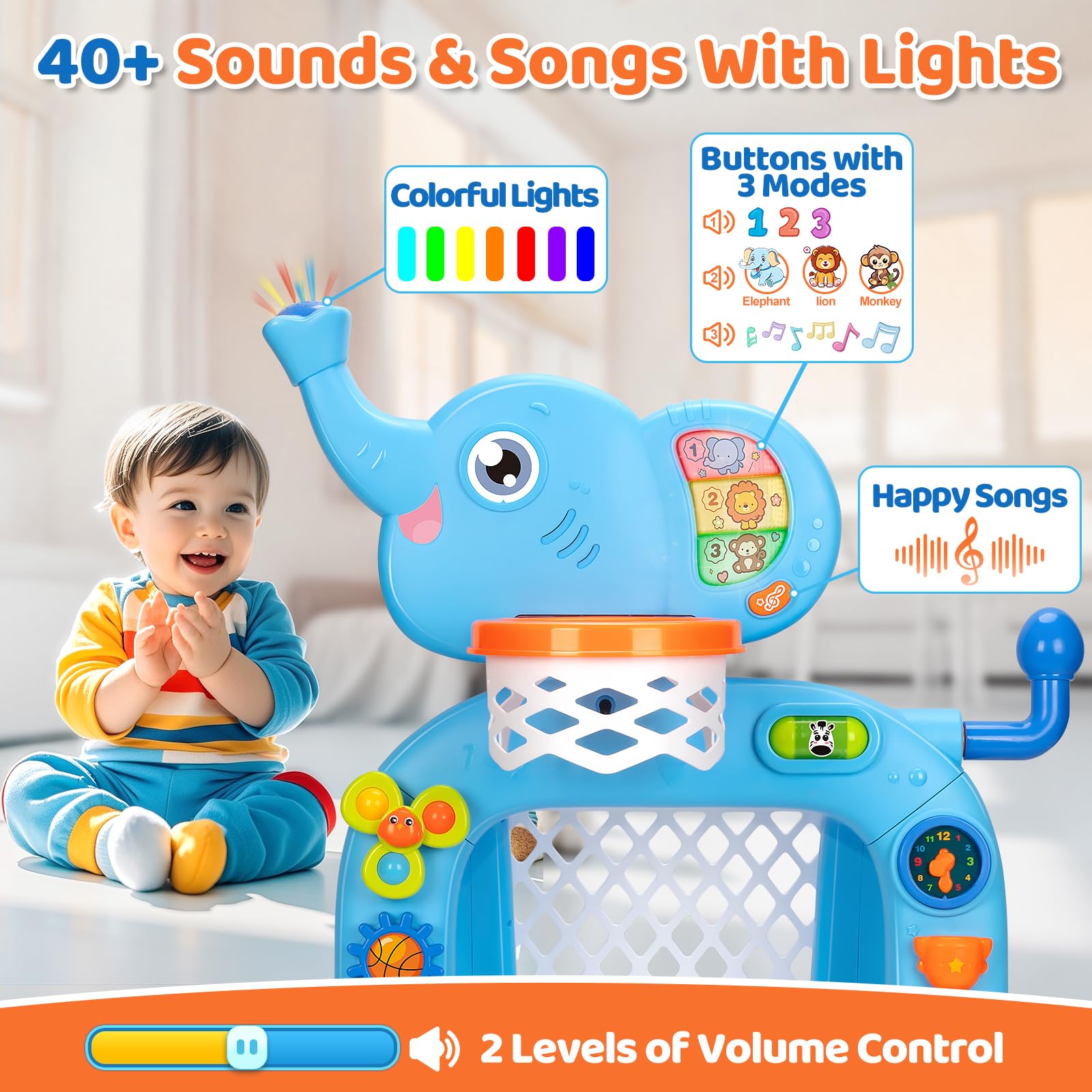Toddler Basketball Hoop & Soccer Goal – Musical Sports Toy with Lights – Ages 1–3 Years-Windsor Avenue Toys