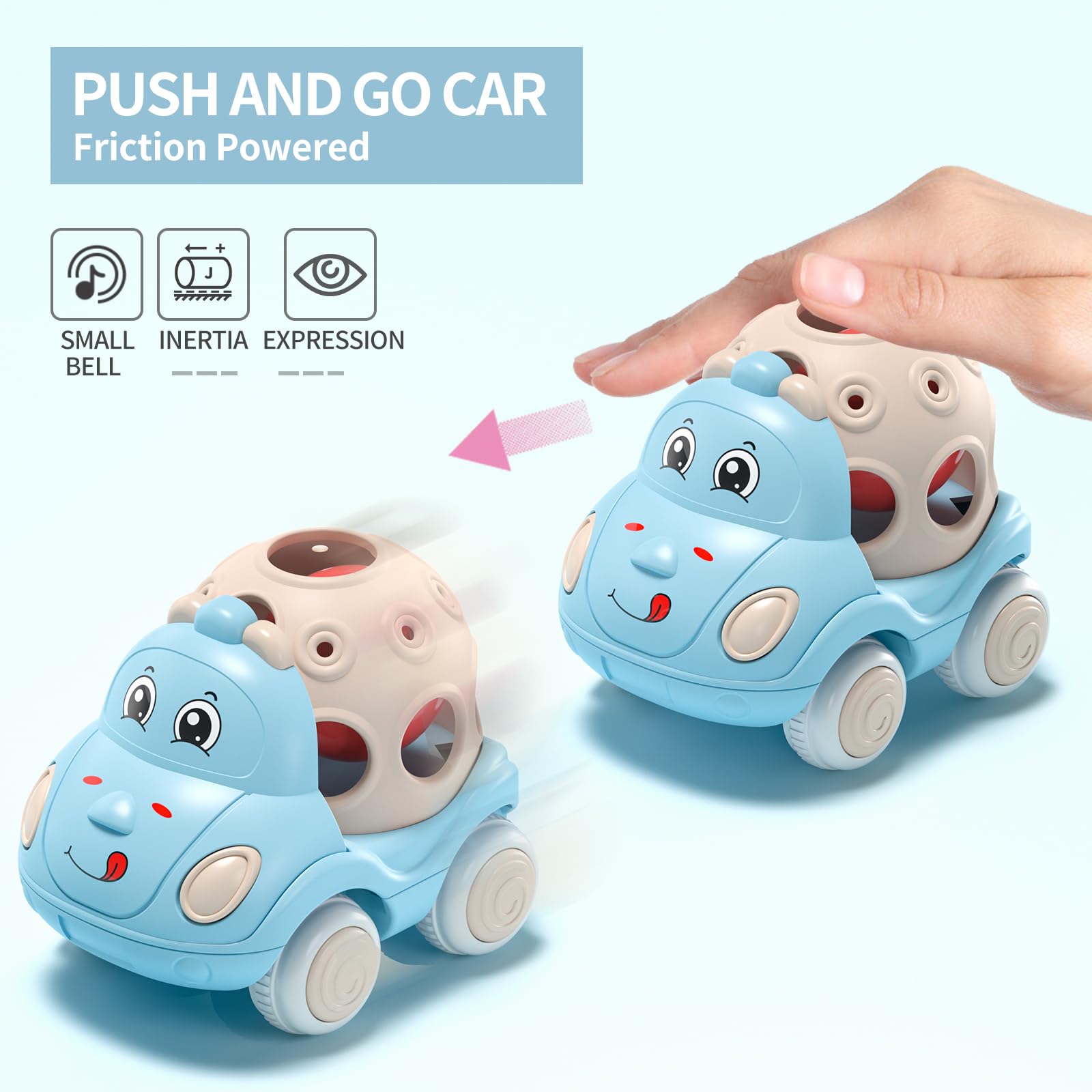 Toy Cars for Toddler Girls – Friction Trucks – Ages 6–18 Months-Windsor Avenue Toys