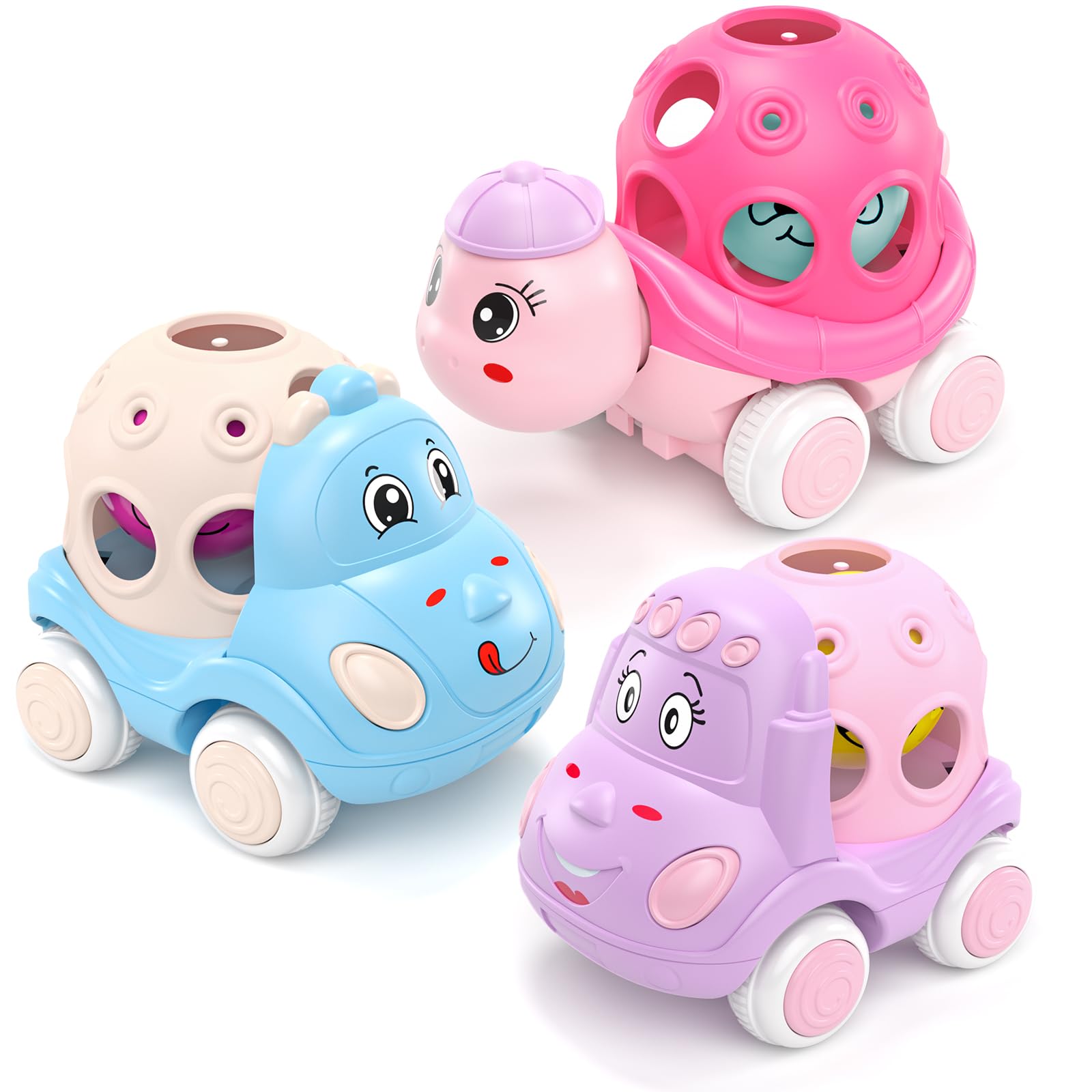 Toy Cars for Toddler Girls – Friction Trucks – Ages 6–18 Months-Windsor Avenue Toys