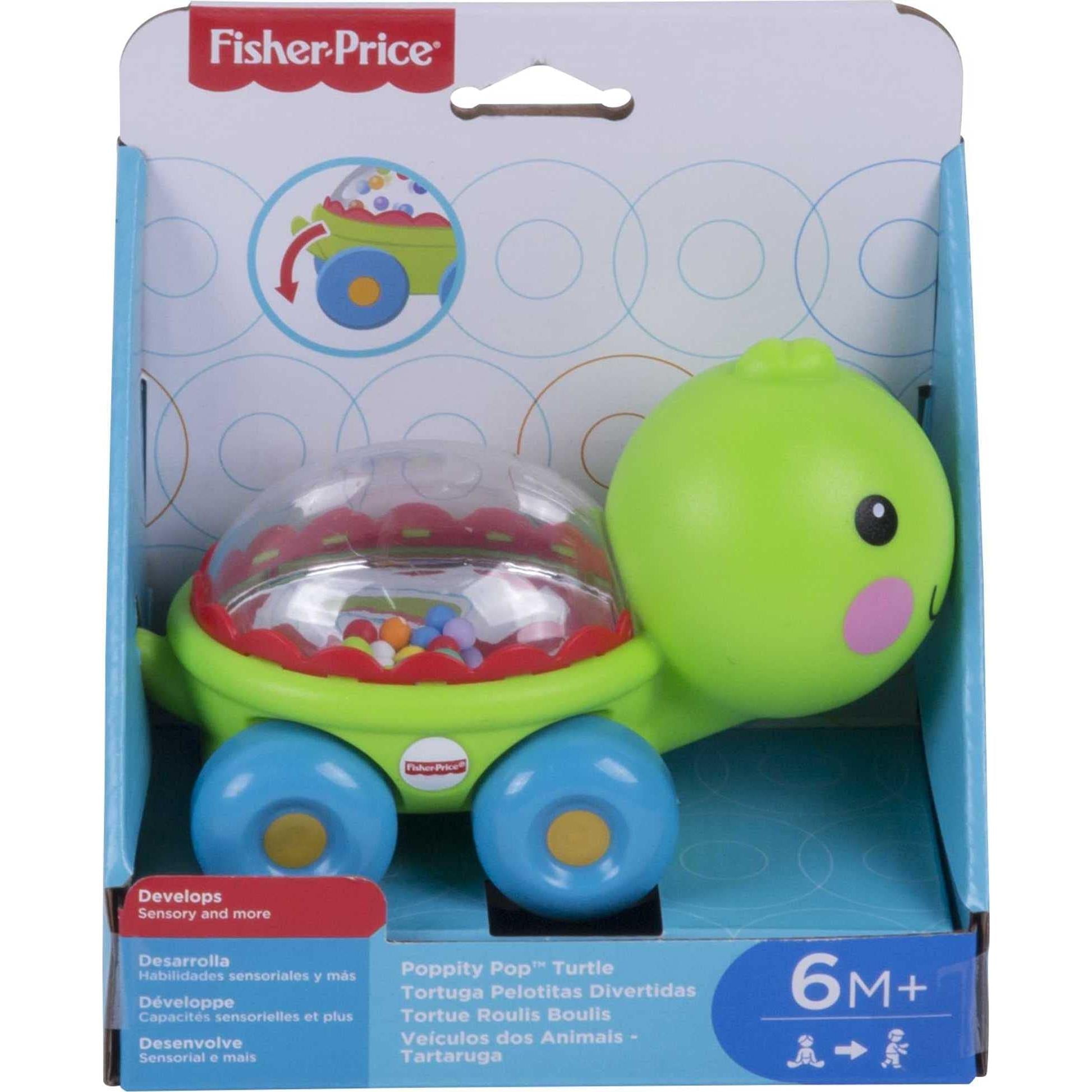 Turtle Baby Toy – Push-Along Crawling Toy with Ball Popping Sounds, Ages 6+ Months-Windsor Avenue Toys