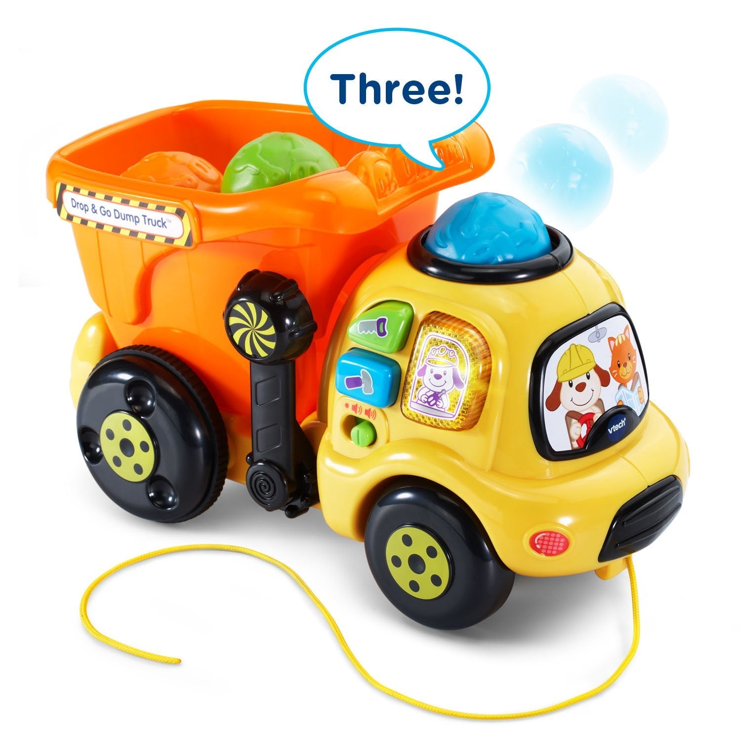 VTech Drop and Go Dump Truck, Orange-Windsor Avenue Toys