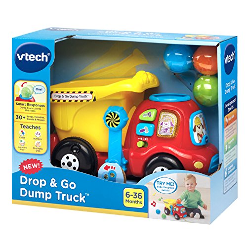 VTech Drop and Go Dump Truck, Yellow-Windsor Avenue Toys