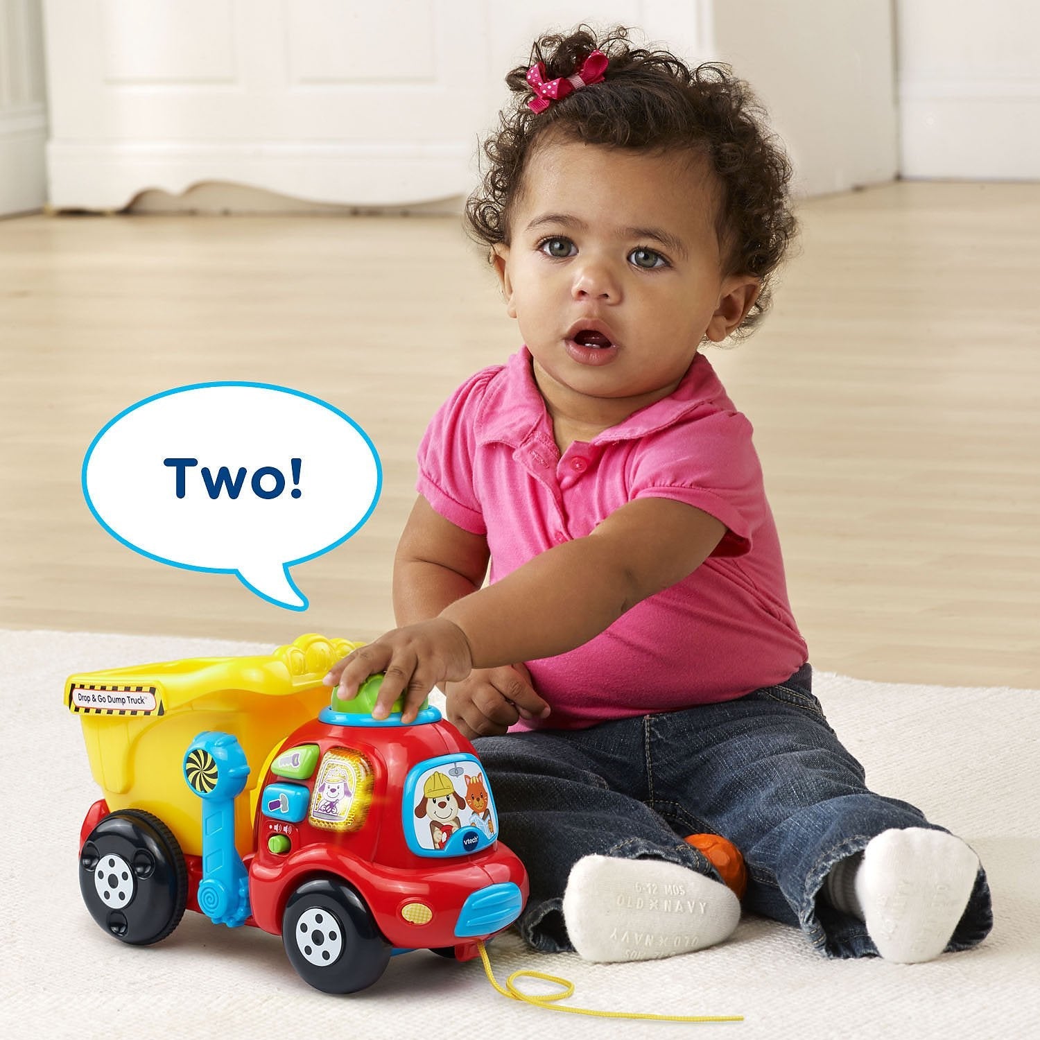 VTech Drop and Go Dump Truck, Yellow-Windsor Avenue Toys