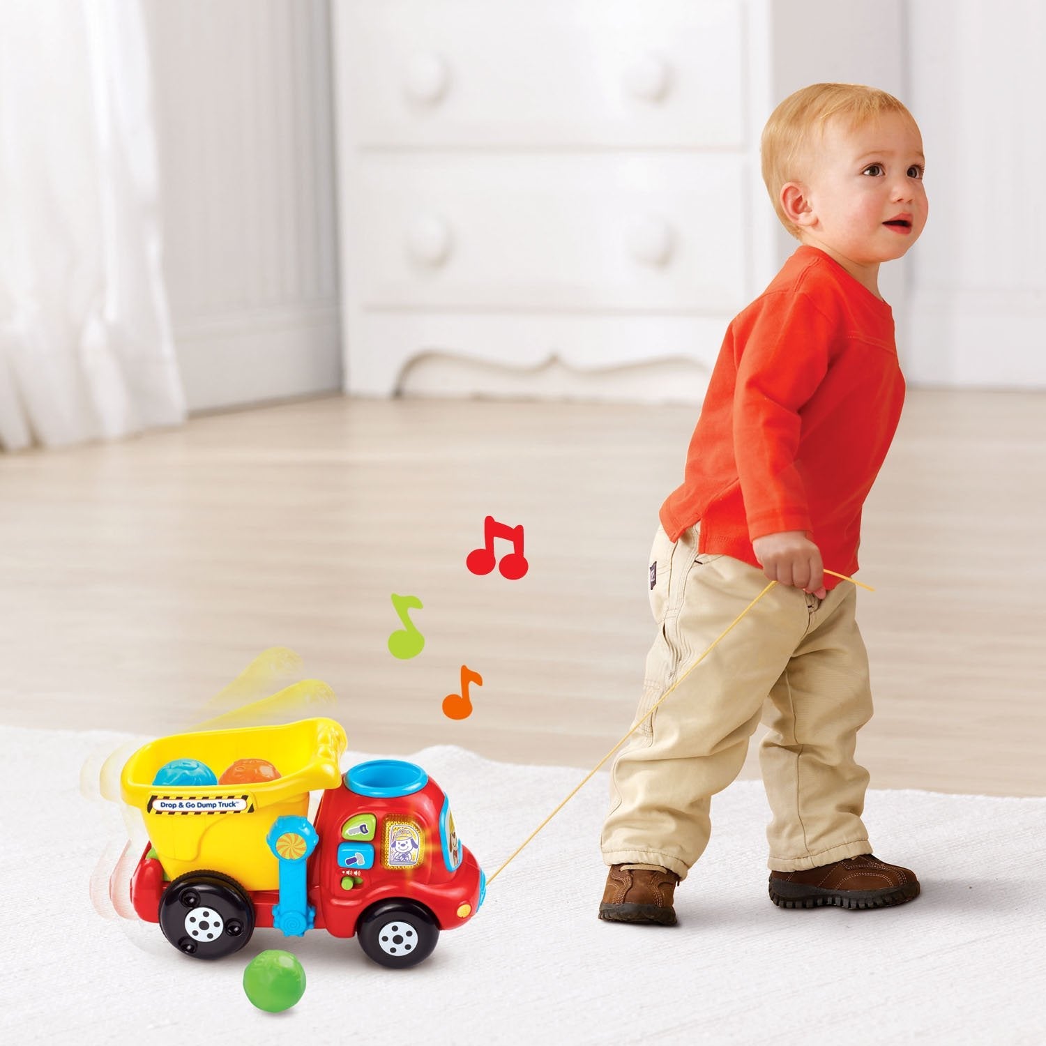 VTech Drop and Go Dump Truck, Yellow-Windsor Avenue Toys