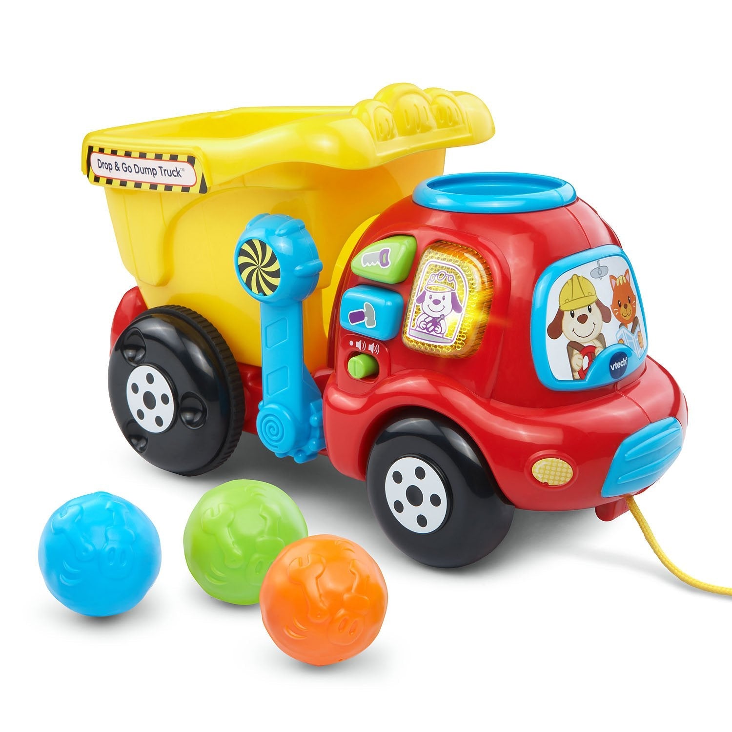 VTech Drop and Go Dump Truck, Yellow-Windsor Avenue Toys